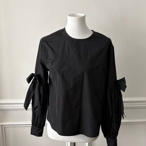 Cinq à Sept Black Blouse with Bow Sleeves